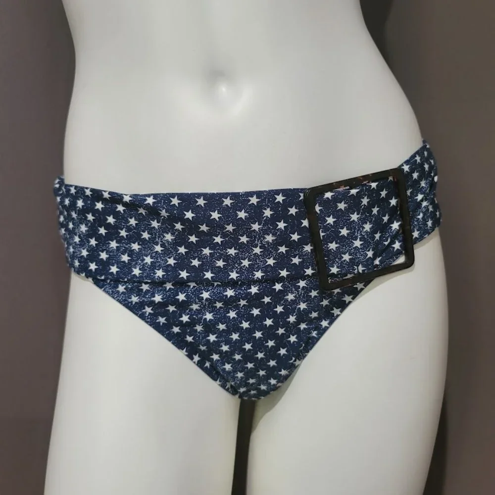 WeWoreWhat Annie Star-Print Hipster Bikini Bottom Blue
